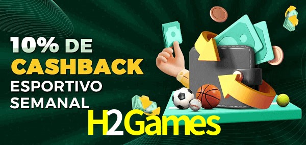 10% de bônus de cashback na H2Games